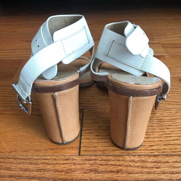 VIA SPIGA V-Belia Casual Ankle Strap Sandals - Natural White Women’s Size 8 - Picture 5 of 11